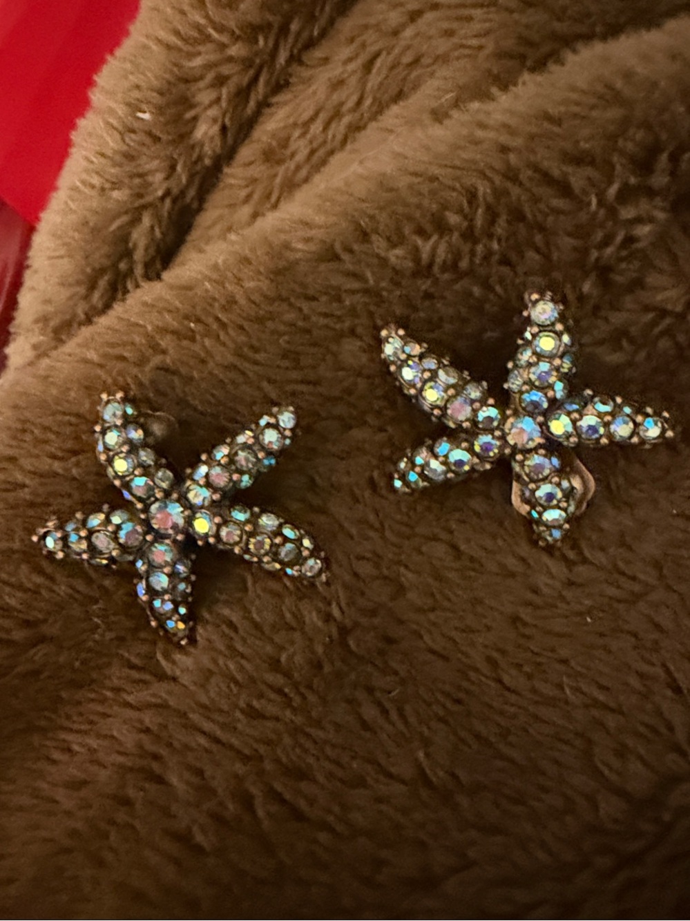 Kirks Folly Iridescent Crystal Starfish Earrings